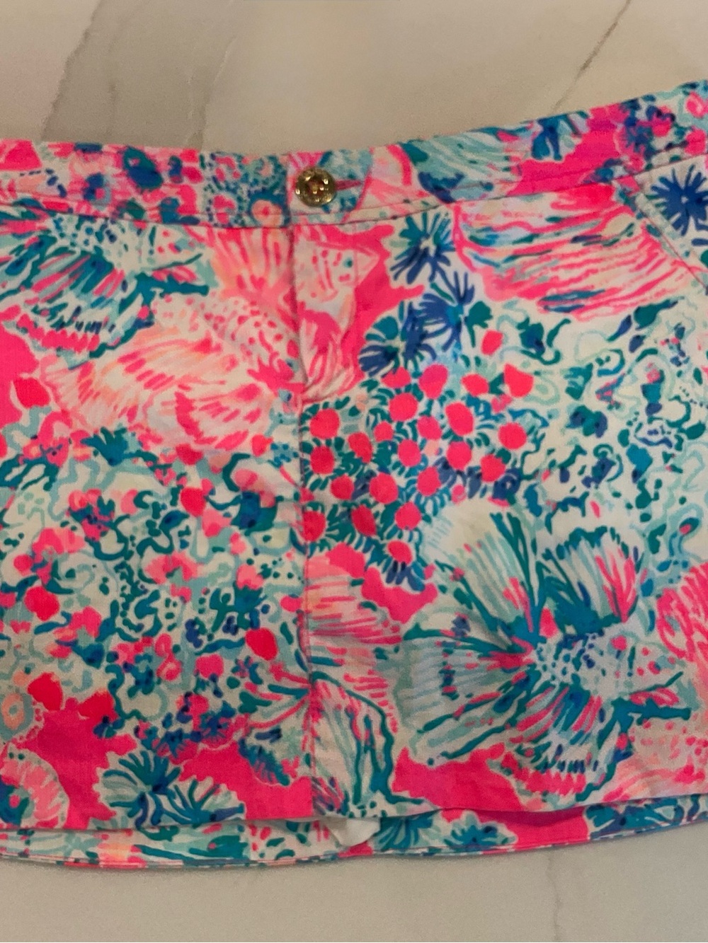Lilly Pulitzer Pink and Teal Floral Skort